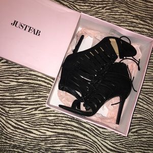 Super sexy lace up heels.